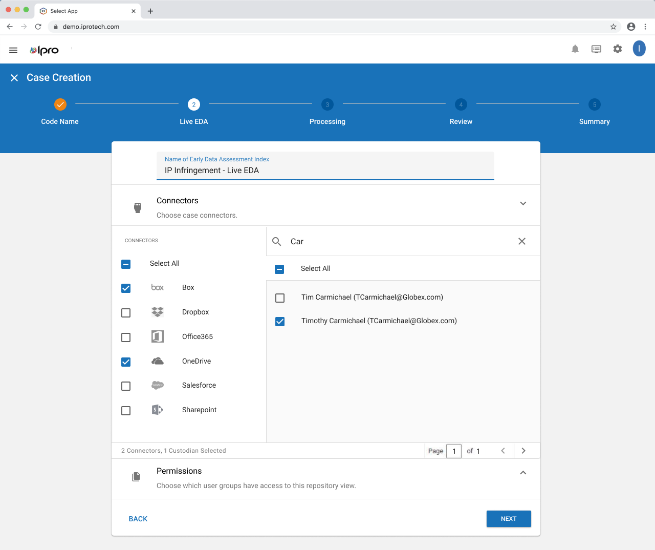 Early Data Assessment — Full workflow with processing and review
